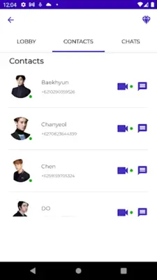 EXO - Fake Chat & Video Call android App screenshot 0